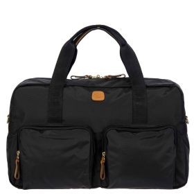 Brics X-travel soft holdall w/front pockets-Black